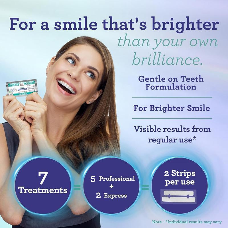 7 treatments: 5 professional + 2 express strips, 2 strips per use